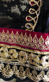 LNF-115 BLACK RTW EMBROIDERED SILK