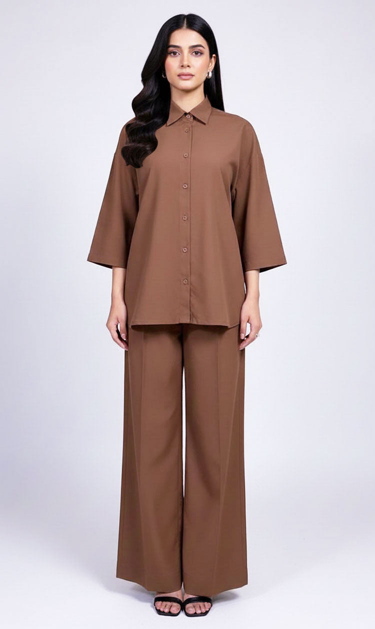 LNF-124 MOCHA MOUSSE RTW SHIRT & TROUSER