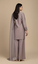 LNF-126 TEA PINK RTW EMBROIDERED SILK