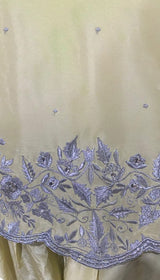 LNF-129 YELLOW RTW EMBROIDERED SILK