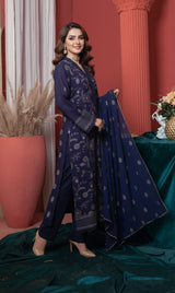 LNF-131 Blue Karandi 3 Piece Unstitched