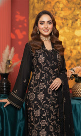 LNF-149 Black Karandi 3 Piece Unstitched