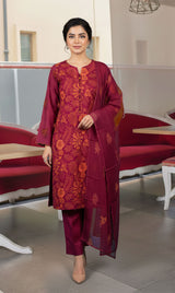 LNF-151 Pink Karandi 3 Piece Unstitched