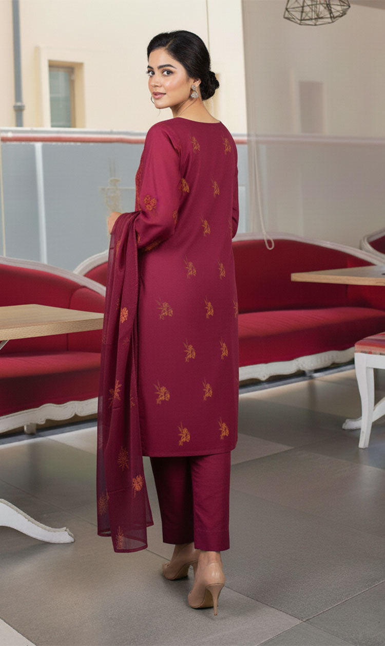 LNF-151 Pink Karandi 3 Piece Unstitched