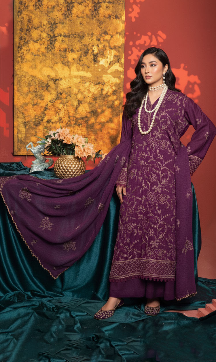 LNF-152 Magenta Karandi 3 Piece Unstitched