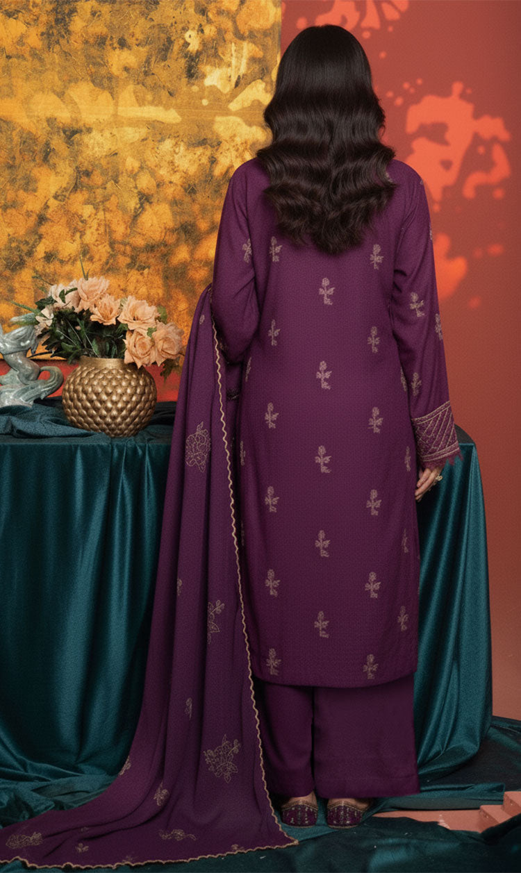 LNF-152 Magenta Karandi 3 Piece Unstitched