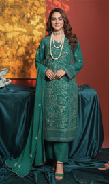 LNF-155 Green Karandi 3 Piece Unstitched