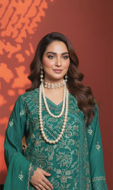 LNF-155 Green Karandi 3 Piece Unstitched