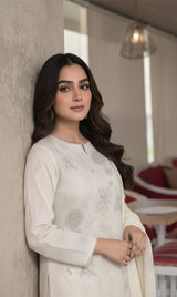 LNF-158 Off White Karandi 3 Piece Unstitched