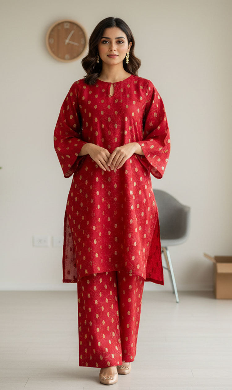 2 PCS LNF 162 SHIMMER RED UNSTITCHED