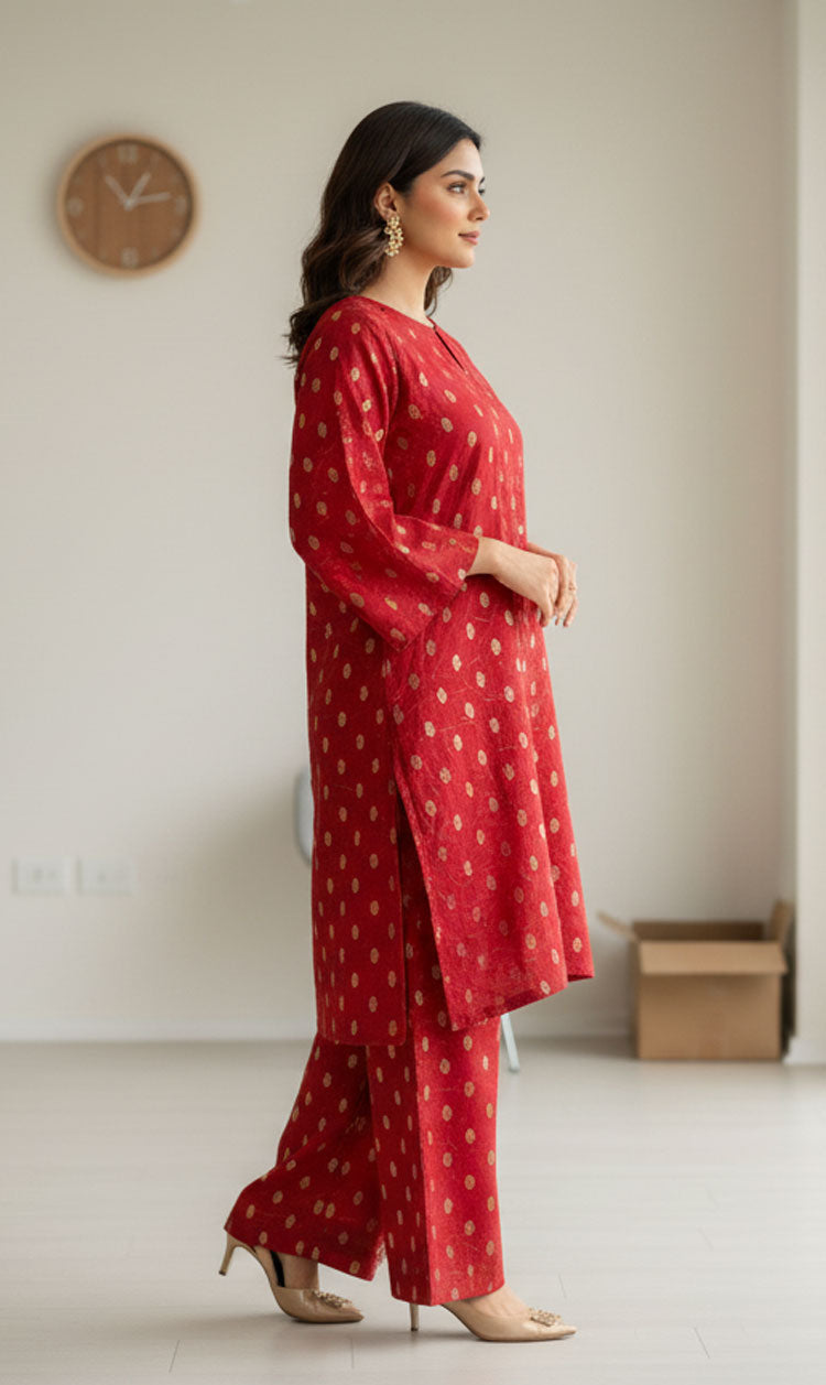 2 PCS LNF 162 SHIMMER RED UNSTITCHED