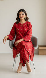 2 PCS LNF 162 SHIMMER RED UNSTITCHED