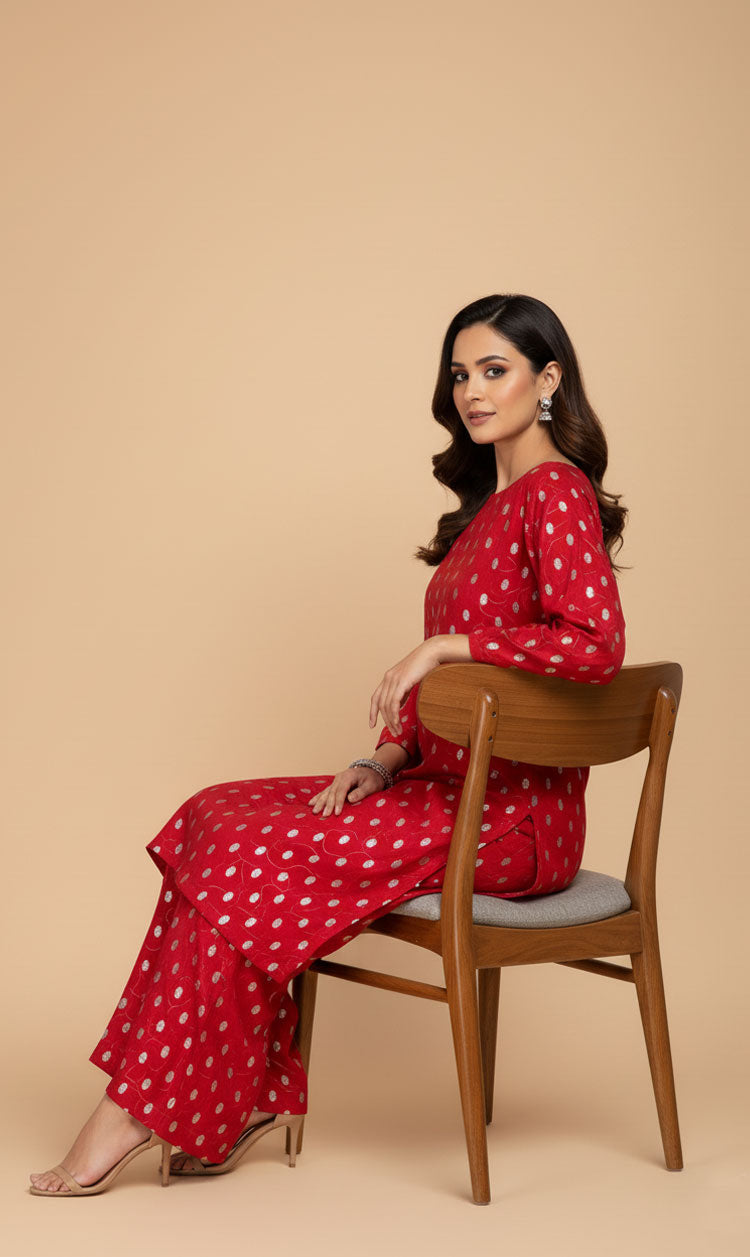 2 PCS LNF 162 SHIMMER RED UNSTITCHED