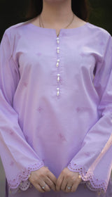 LNF 176 LILAC CHIKAN KARI LAWN 3 PCS