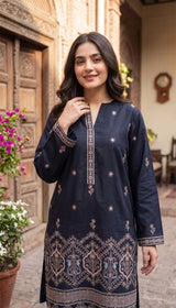 LNF 184 BLACK 2 PCS SHIRT & TROUSER