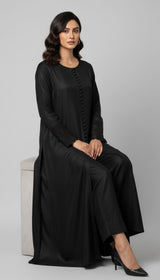 LNF-185 BLACK RTW LONG SHIRT & TROUSER