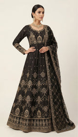 LNF-187 BLACK PISHWAS BRIDAL WEAR