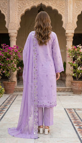 LNF 192 LILAC CHIKAN KARI LAWN 3 PCS