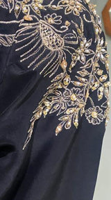 LNF-199 BLACK RTW LONG 3 PCS KAFTAAN