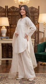 LNF-201 WHITE RTW EMBROIDERED SILK