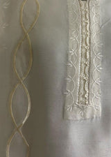 LNF-201 WHITE RTW EMBROIDERED SILK