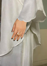 LNF-201 WHITE RTW EMBROIDERED SILK