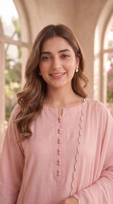 LNF-206 TEA PINK RTW EMBROIDERED SILK