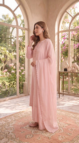 LNF-206 TEA PINK RTW EMBROIDERED SILK