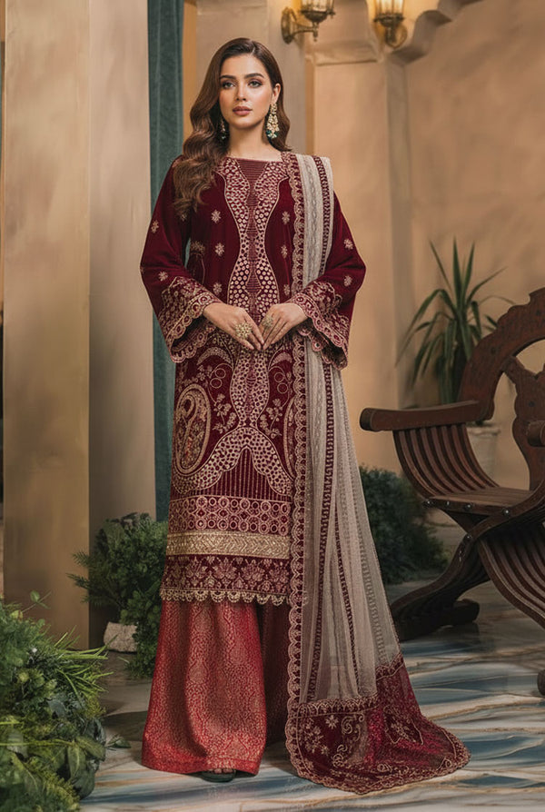 LNF-84 MAROON LUXURY VALVET