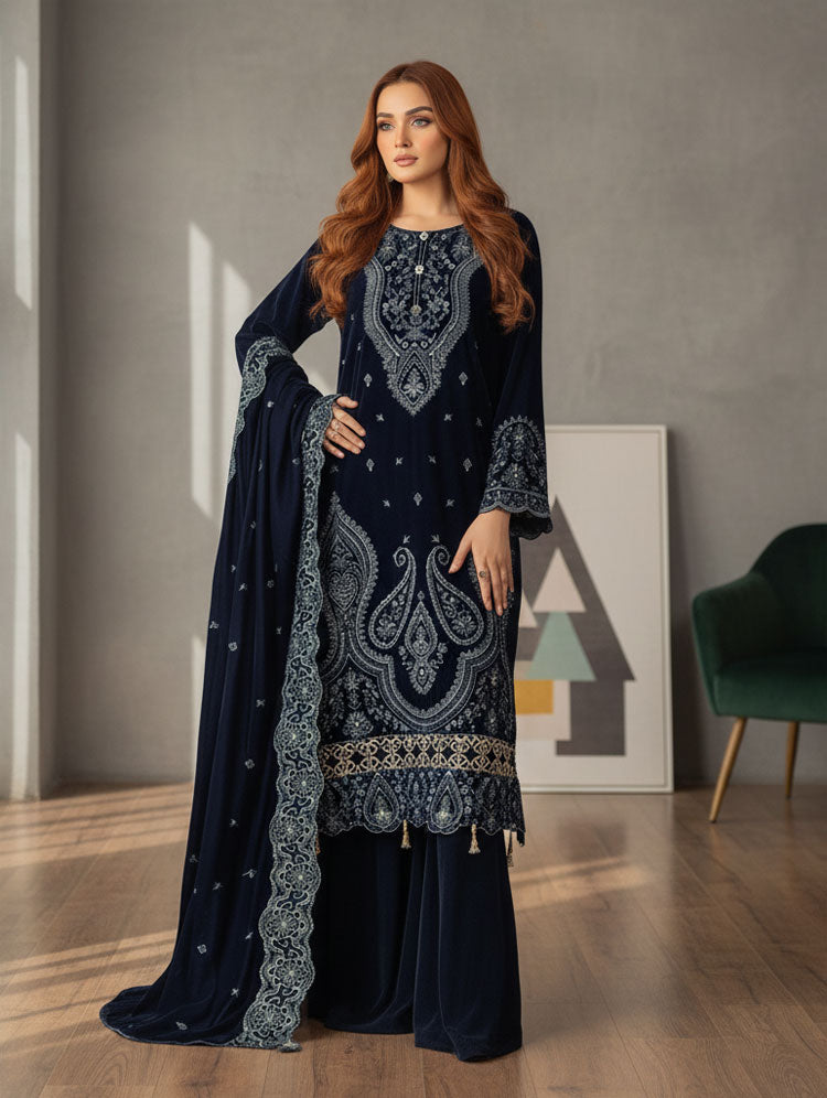 LNF-85 TEAL BLUE LUXURY VALVET