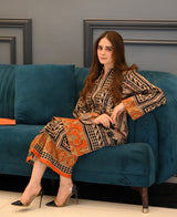 LNF P003 PRINTED CO-ORD SET BEIGE