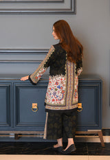LNF P006 PRINTED CO-ORD SET BLACK