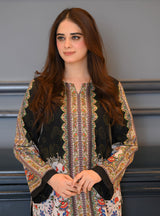 LNF P006 PRINTED CO-ORD SET BLACK