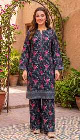 LNF-P043 BLACK RTW 2 PCS SHIRT & TROUSER