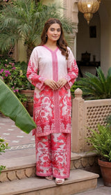 LNF P031 RED 2 PCS UNSTITICHED