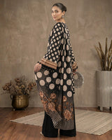 D# 11080 Black 3 PCS Unstitched Lawn