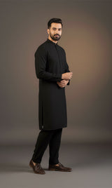 MNF 001 BLACK MEN,S UNSTITCHED BLENDED FABRIC