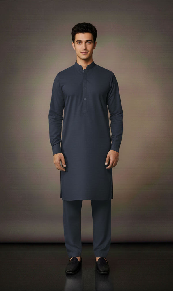 MNF 002 BLUE MEN,S UNSTITCHED BLENDED FABRIC