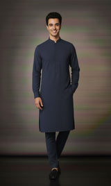 MNF 002 BLUE MEN,S UNSTITCHED BLENDED FABRIC