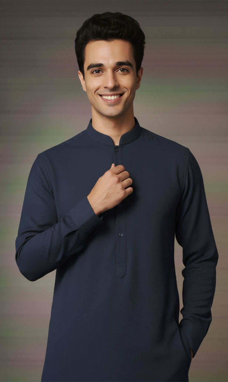 MNF 002 BLUE MEN,S UNSTITCHED BLENDED FABRIC