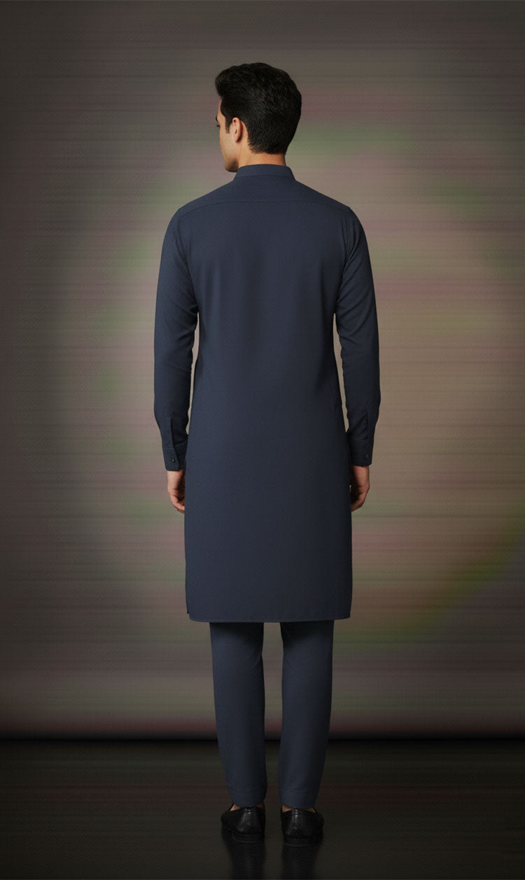 MNF 002 BLUE MEN,S UNSTITCHED BLENDED FABRIC