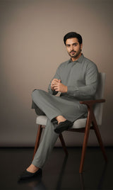 MNF 003 GREY MEN,S UNSTITCHED BLENDED FABRIC