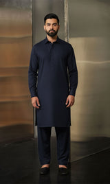 MNF 005 NAVY BLUE MEN,S UNSTITCHED BLENDED FABRIC