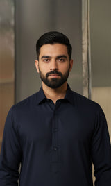 MNF 005 NAVY BLUE MEN,S UNSTITCHED BLENDED FABRIC