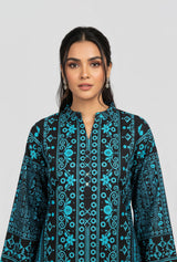 LNF P010 PRINTED CO-ORD SET TEAL BLACK