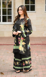 LNF P013 PRINTED CO-ORD SET MULTI BLACK