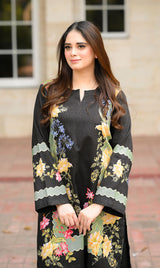 LNF P013 PRINTED CO-ORD SET MULTI BLACK