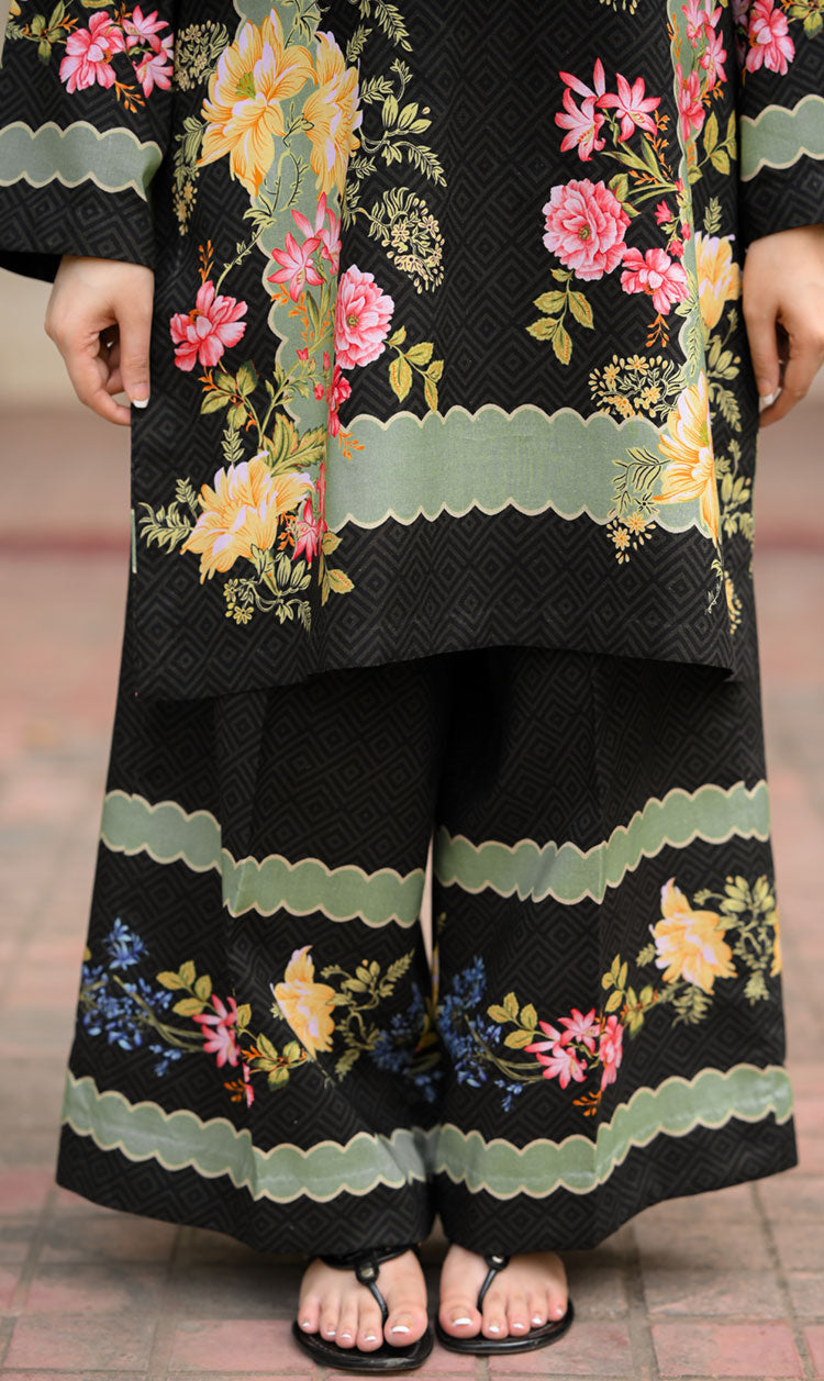 LNF P013 PRINTED CO-ORD SET MULTI BLACK