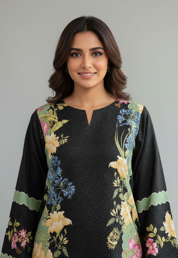 LNF P013 PRINTED CO-ORD SET MULTI BLACK