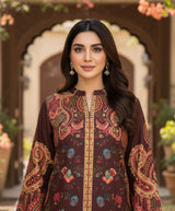 LNF P014 PRINTED CO-ORD SET CAPPUCINO